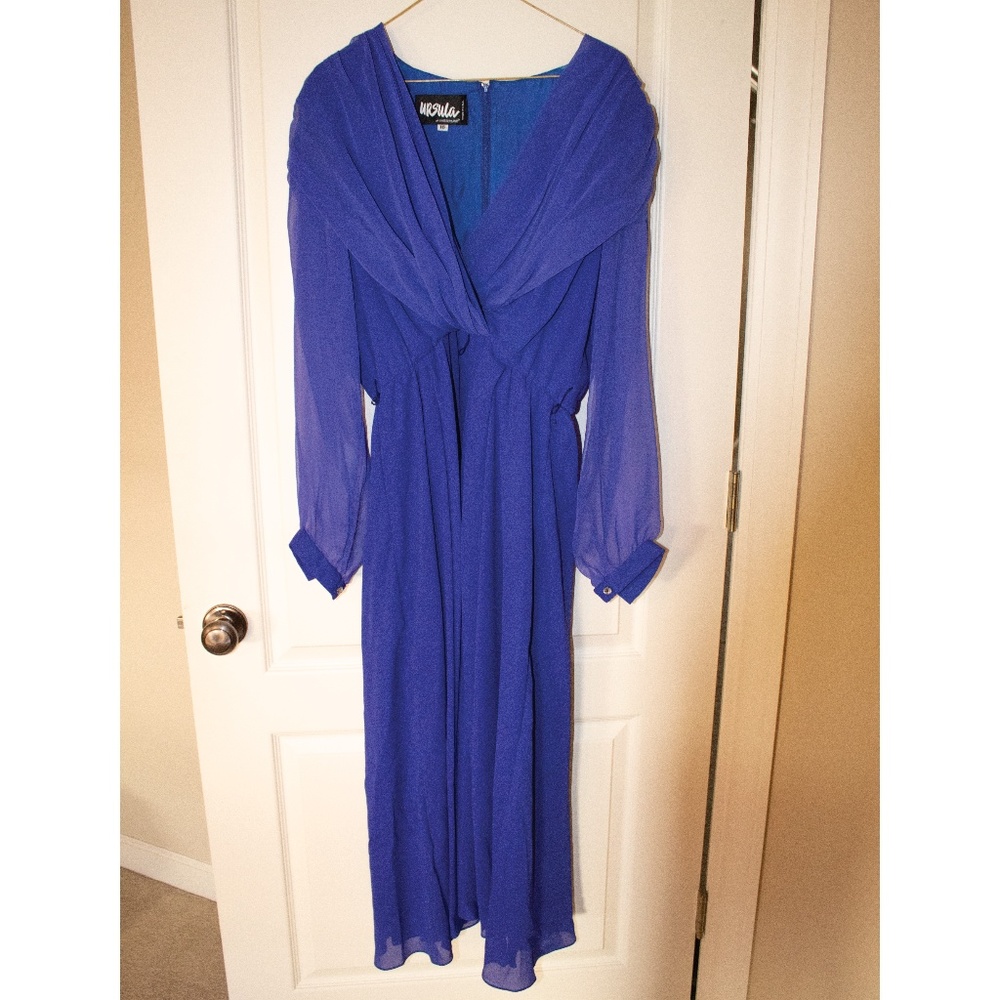 Vintage Chiffon Long Sleeve Dress